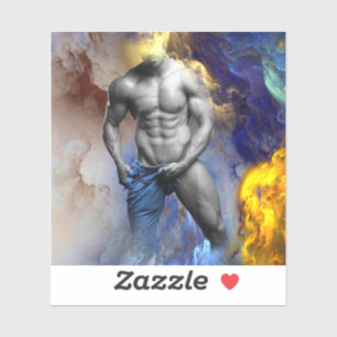 Sticker SlipperyJoe's Homme torride abdos torse nu sixpack