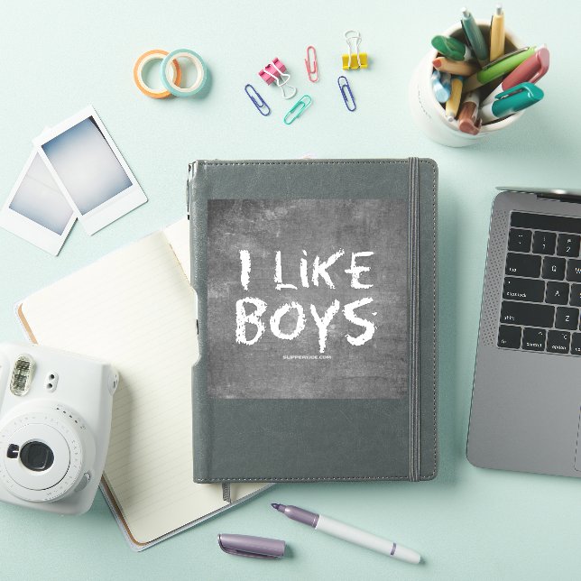 Sticker SlipperyJoe's I Like Boys sale tableau noir (Couverture iPad)