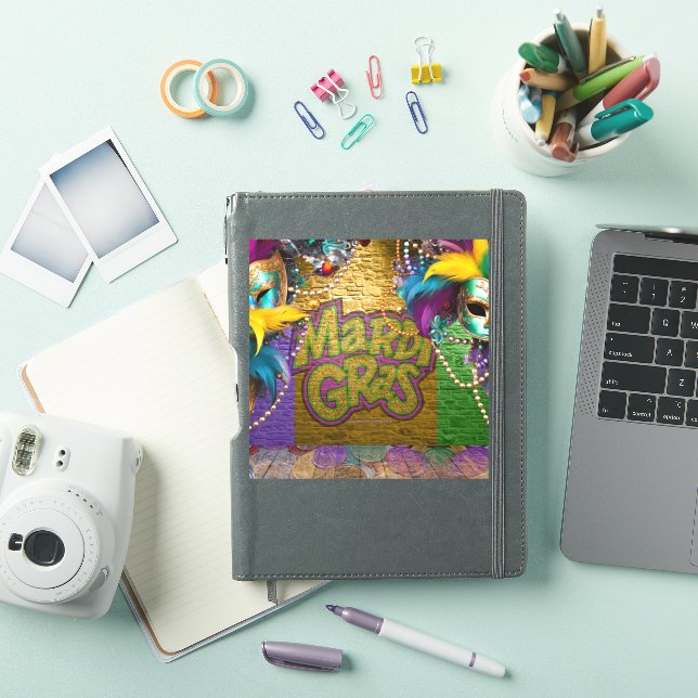 Sticker SlipperyJoe's Mardi Gras Colliers de perles doublo (Couverture iPad)