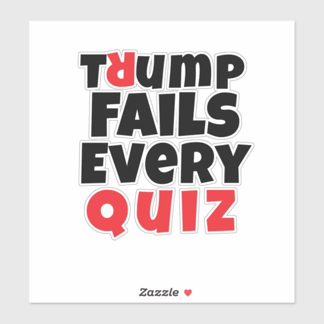 Sticker slogan de protestation étudiant anti-Trump rouge n (Feuille)