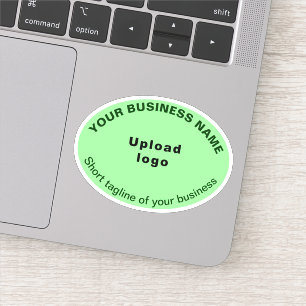 Sticker Slogan publicitaire sur un vinyle de forme ovale v