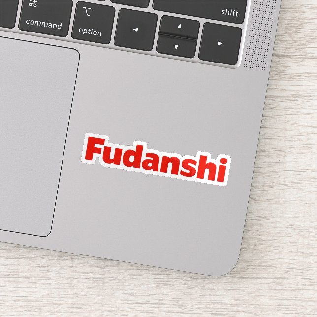Sticker Slogan rouge Sinple Fudanshi (Détail)