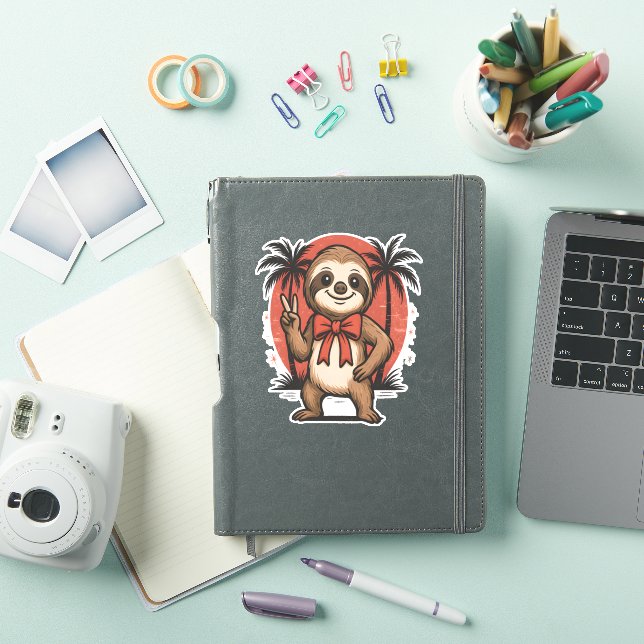 Sticker Sloth Summer Beach Rocking (Couverture iPad)