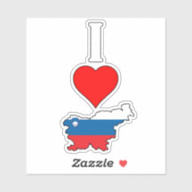 Slovénie Drapeau Carte I Love / Coeur Slovénie Ver