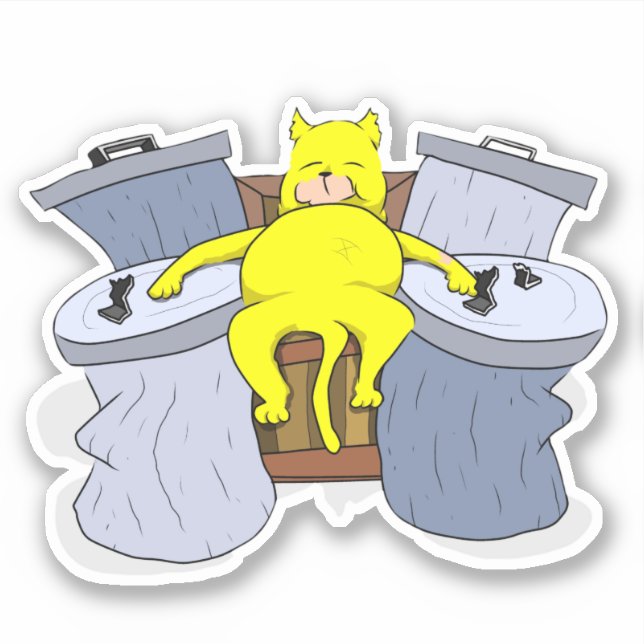 Sticker Smelly Cat King (Devant)