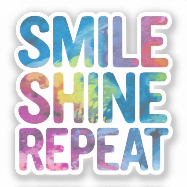 Sticker Smile brillant répéter (Recto)