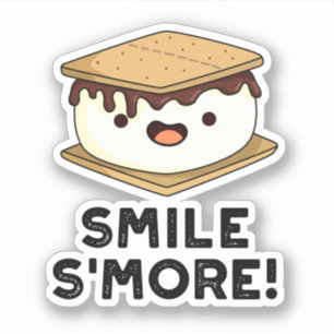 Sticker Smile Smore Funny Sweet Food Pun