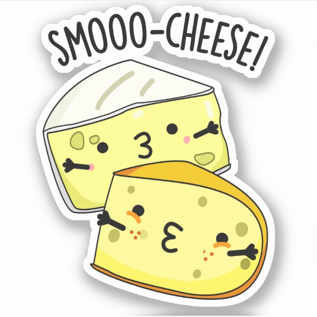 Sticker Smoo-cheese Funny Cheese Pun (Devant)
