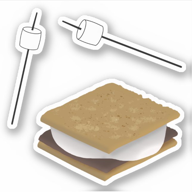 Sticker S'mores et guimauves (Devant)