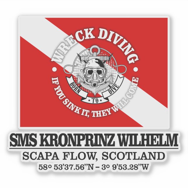 Sticker SMS Kronprinz Wilhelm (meilleures épaves) (Devant)