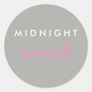 Sticker Snack de minuit gris rose