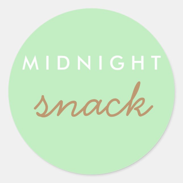 Sticker Snack de minuit Mint Vert Brown (Devant)