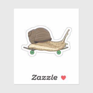 Sticker Snail as Skateboard avec Skateboard