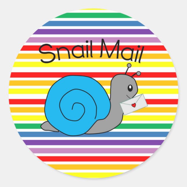 Sticker Snail Mail - bande arc-en-ciel! ! (Devant)