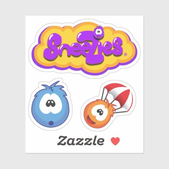 Sticker Sneezies Game Logo with Bonus Sneezies (Feuille)