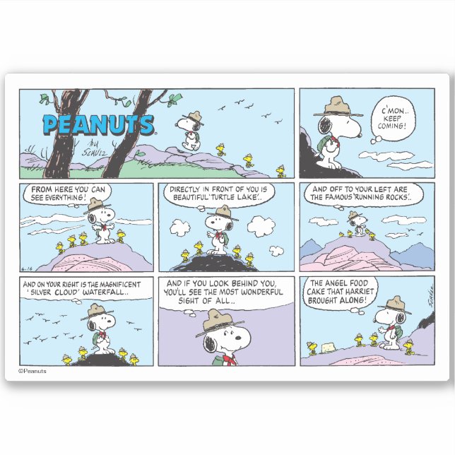 Sticker Snoopy & Friends | Aller Randonnée (Devant)