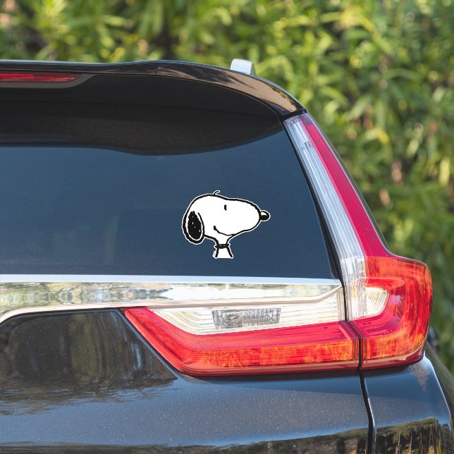 Sticker Snoopy Smile Giggle Laugh (Côté voiture)