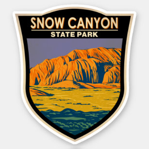 Sticker Snow Canyon State Park Utah Vintage