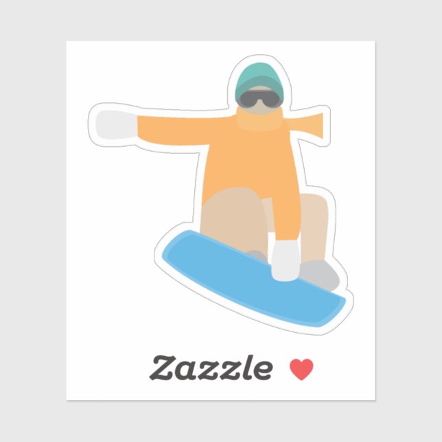 Sticker Snowboardeur (Feuille)