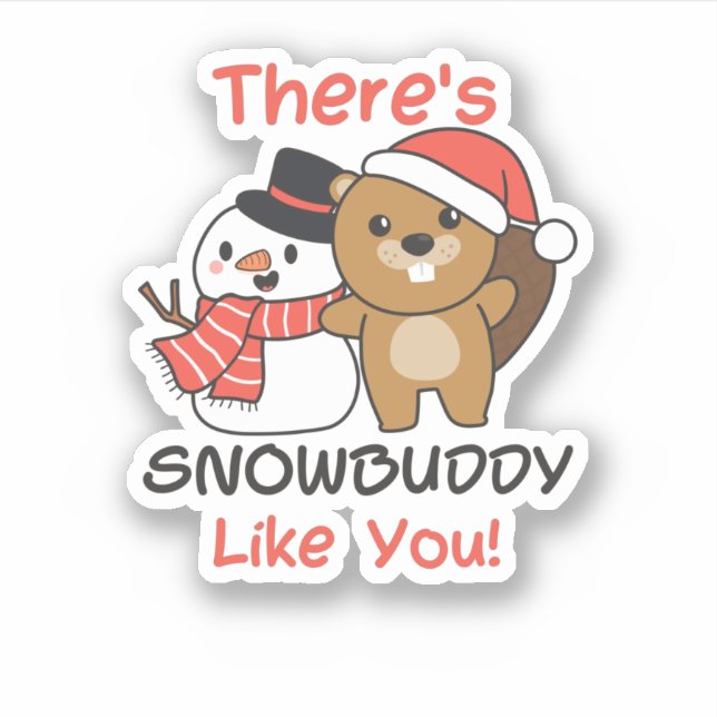 Sticker Snowbuddy Like Snowman (Devant)
