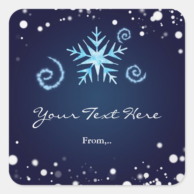 Sticker Snowflake Swirl Winter Wonderland (Devant)