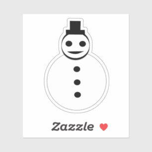 Sticker Snowman de Noël souriant