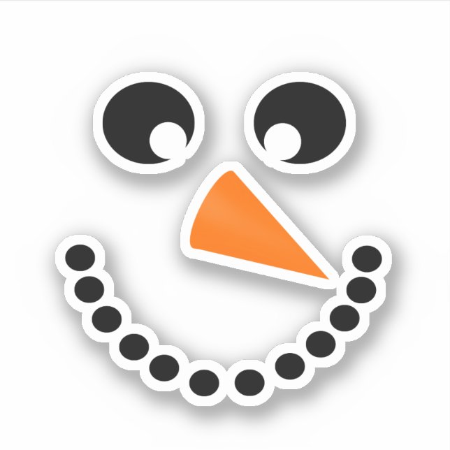 Sticker Snowman Face Christmas (Devant)