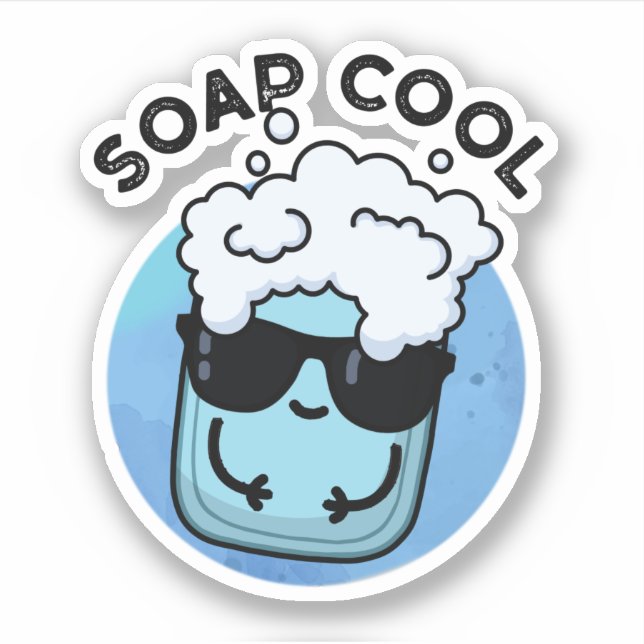 Sticker Soap Cool Funny Soap Pun (Devant)