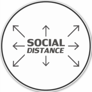 Sticker "Social Distance" 19 Grand Floor Circle