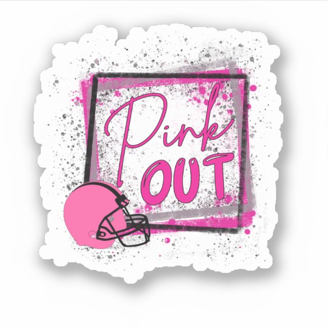 Sticker Soeur Support Squad Messy Bun Pink Warrior Breast (Devant)