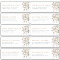 Soft Muet Tone Terme Floral Nom de l'invité Adress