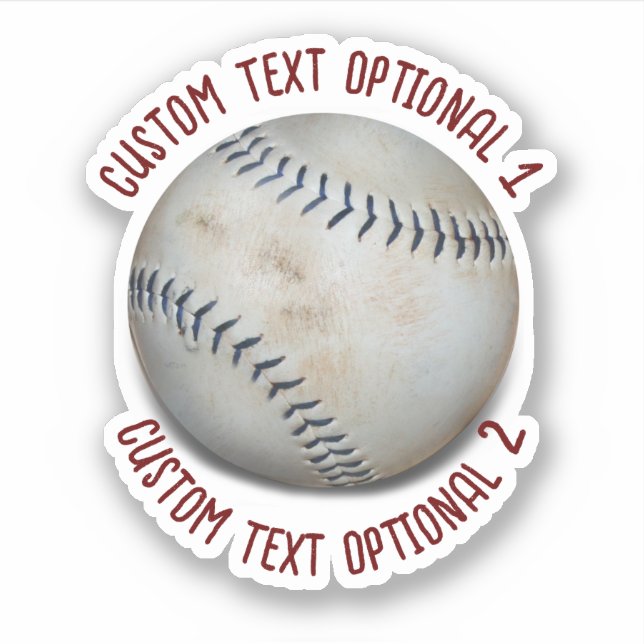 Sticker Softball Baseball Avec Texte (Devant)