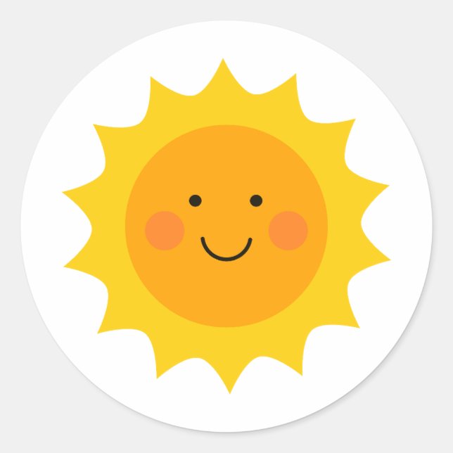 Sticker solaire mignon et souriant (Devant)