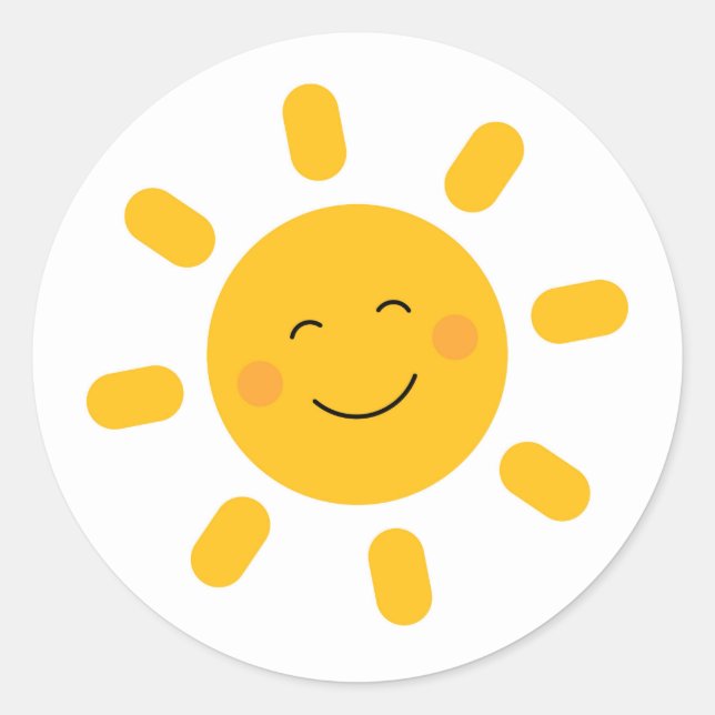 Sticker solaire mignon et souriant (Devant)