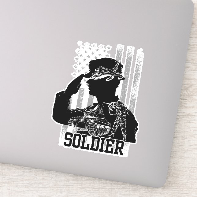 Sticker Soldat américain (Détail)