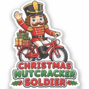 Sticker Soldat Casse-Noisette de Noël à Vélo