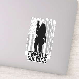 Sticker Soldat féminin