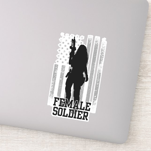 Sticker Soldat féminin (Détail)