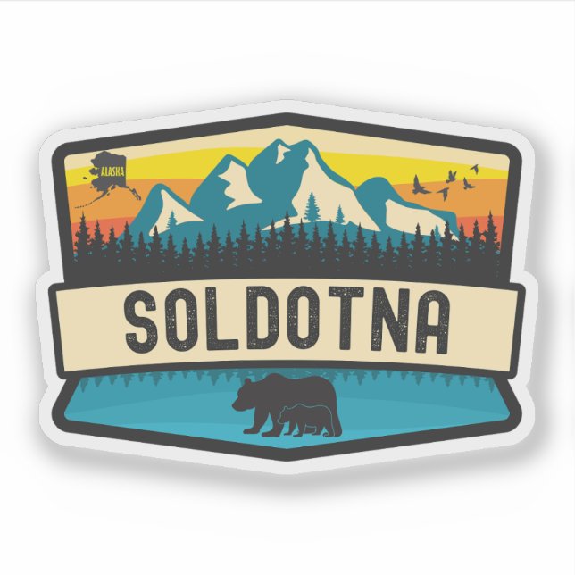 Sticker Soldotna, Alaska (Devant)
