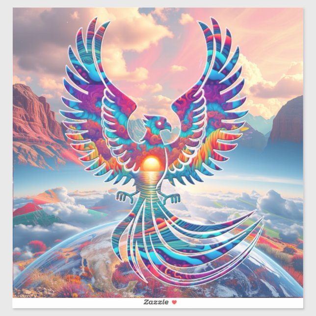 Sticker Soleil de Phoenix (Feuille)