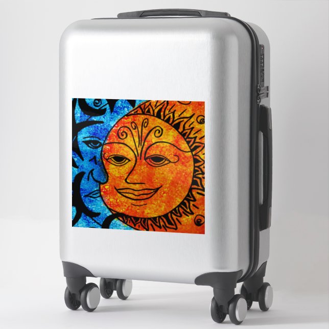 Sticker Soleil et Lune (Sur valise)