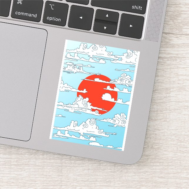 Sticker Soleil levant japonais (Détail)