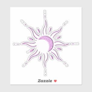Sticker Soleil rose 