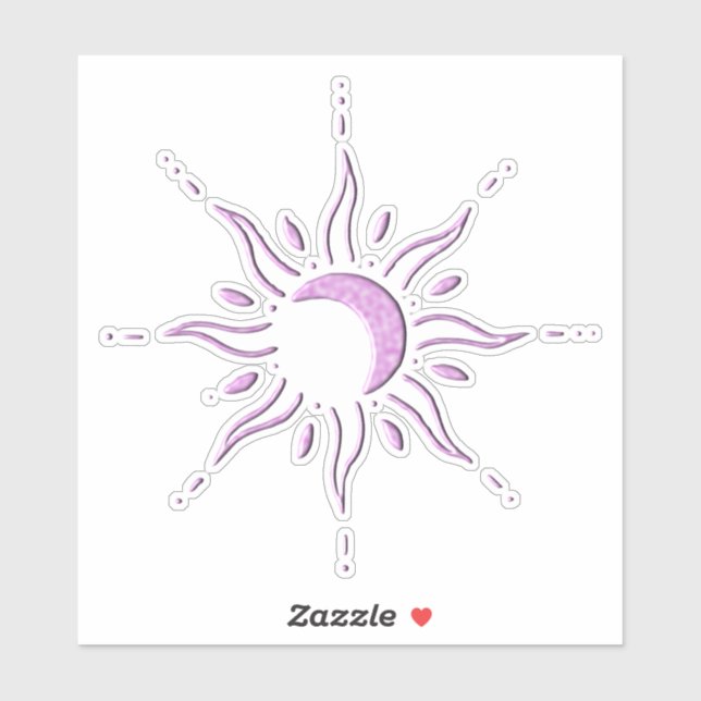 Sticker Soleil rose  (Feuille)