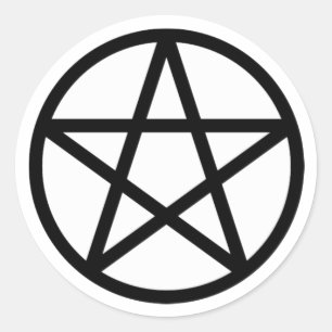 Sticker solide Pentacle Blanc Noir