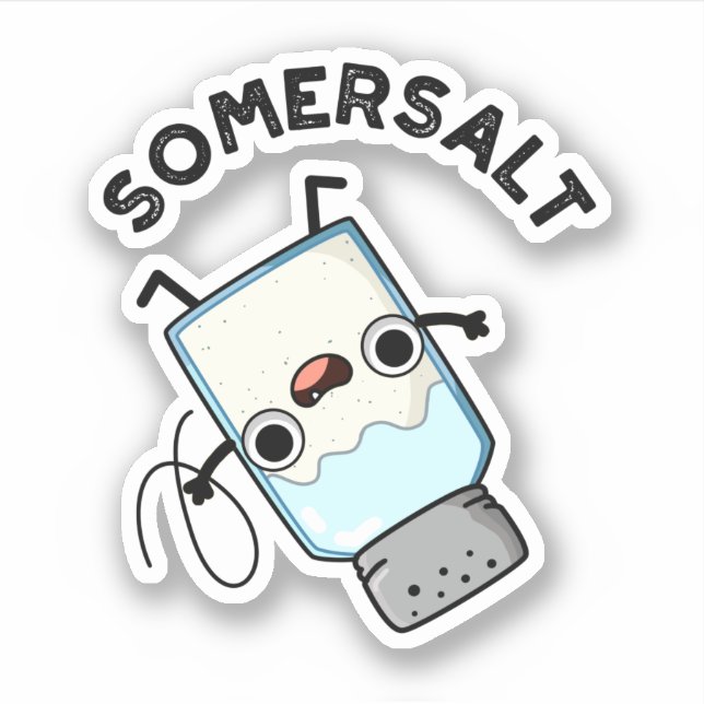 Sticker Somersalt Funny Somersault Salt Pun (Devant)
