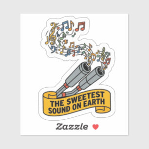 Sticker Son le plus doux sur Terre Échappement de moto Vin