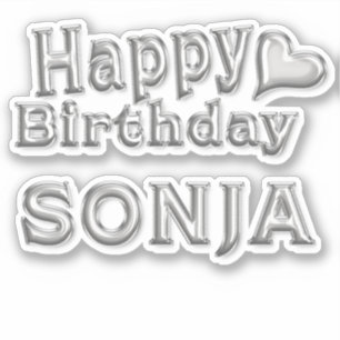 Sticker Sonja Happy Birthday