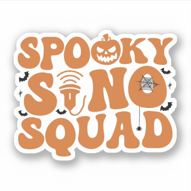 Sticker Sonographe éffrayant Halloween Ultrasound Tech (Devant)
