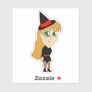Sticker sorcière chibi